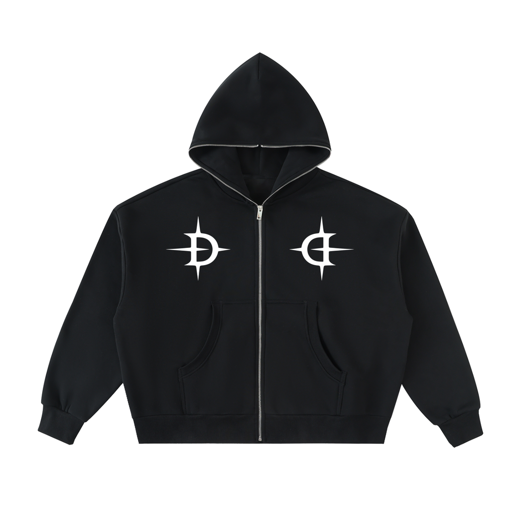 “TIME IS MONEY” UNISEX FULL-ZIP HOODIE