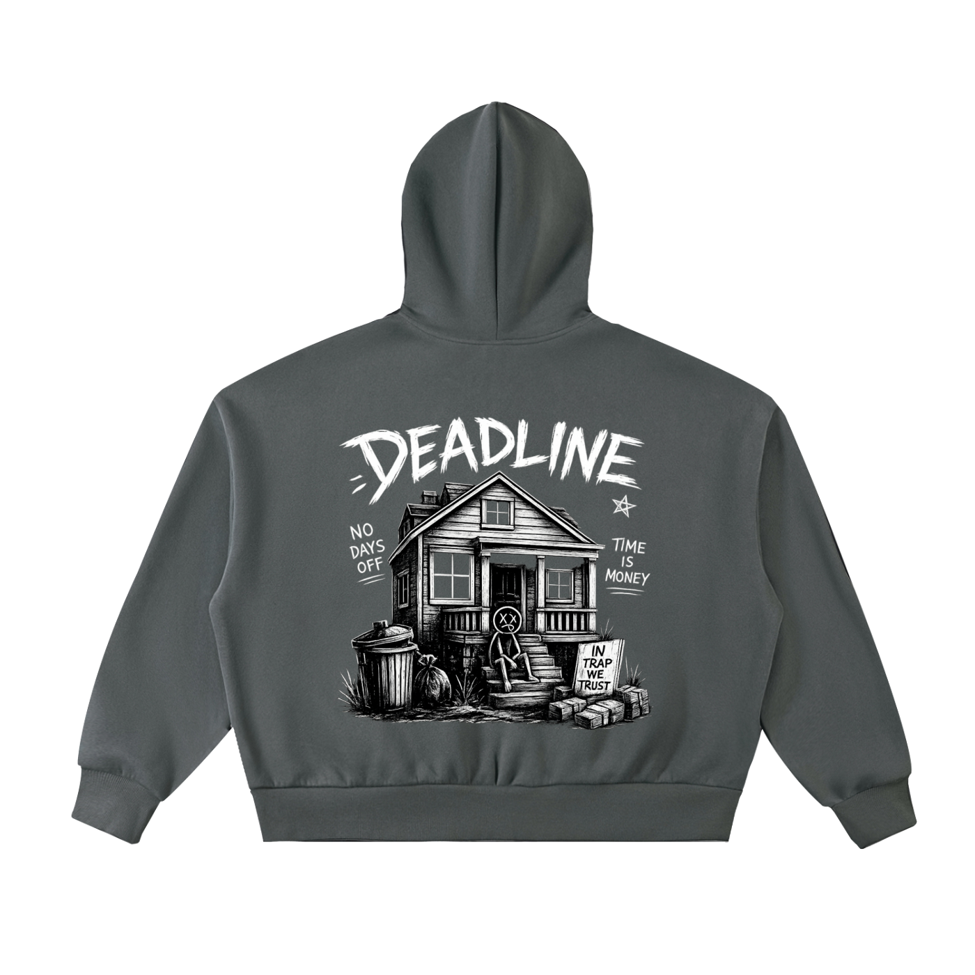 “TIME IS MONEY” UNISEX FULL-ZIP HOODIE