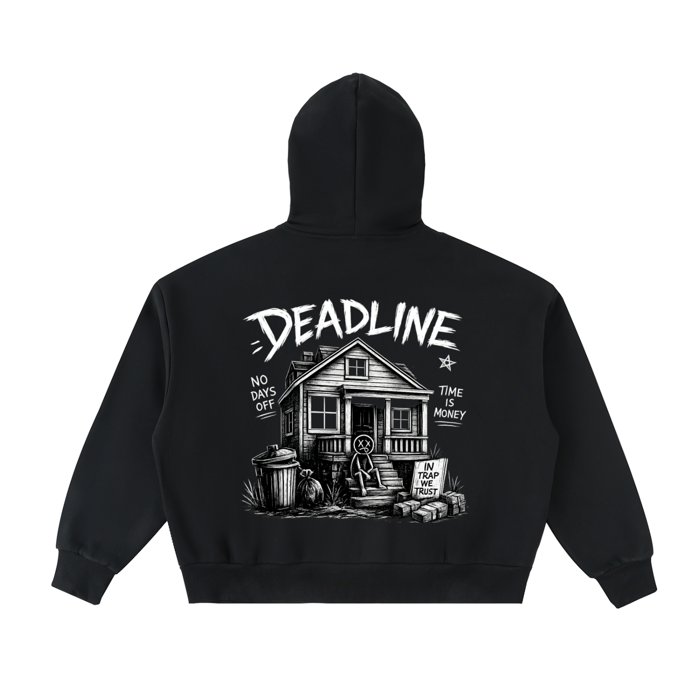“TIME IS MONEY” UNISEX FULL-ZIP HOODIE